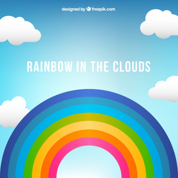 626x626 Rainbow In The Clouds Vector Free Download