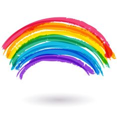 235x235 Abstract Colorful Watercolor Rainbow Background Vector