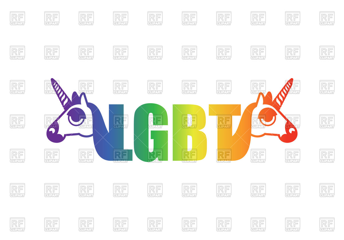 1200x838 Lgbt Sign With Unicorns And Rainbow Vector Image Of Icons