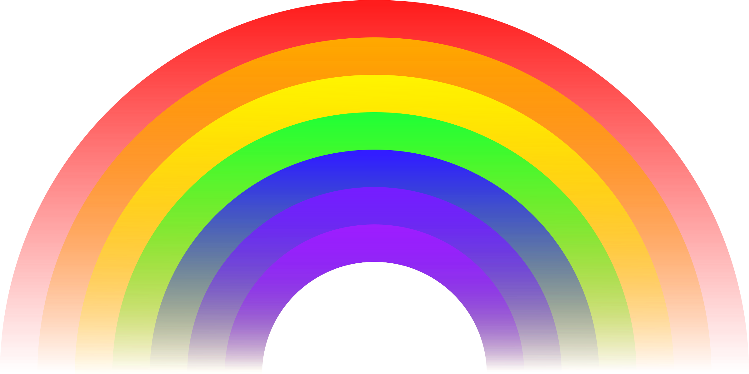 2400x1200 Rainbow Vector Clipart Image