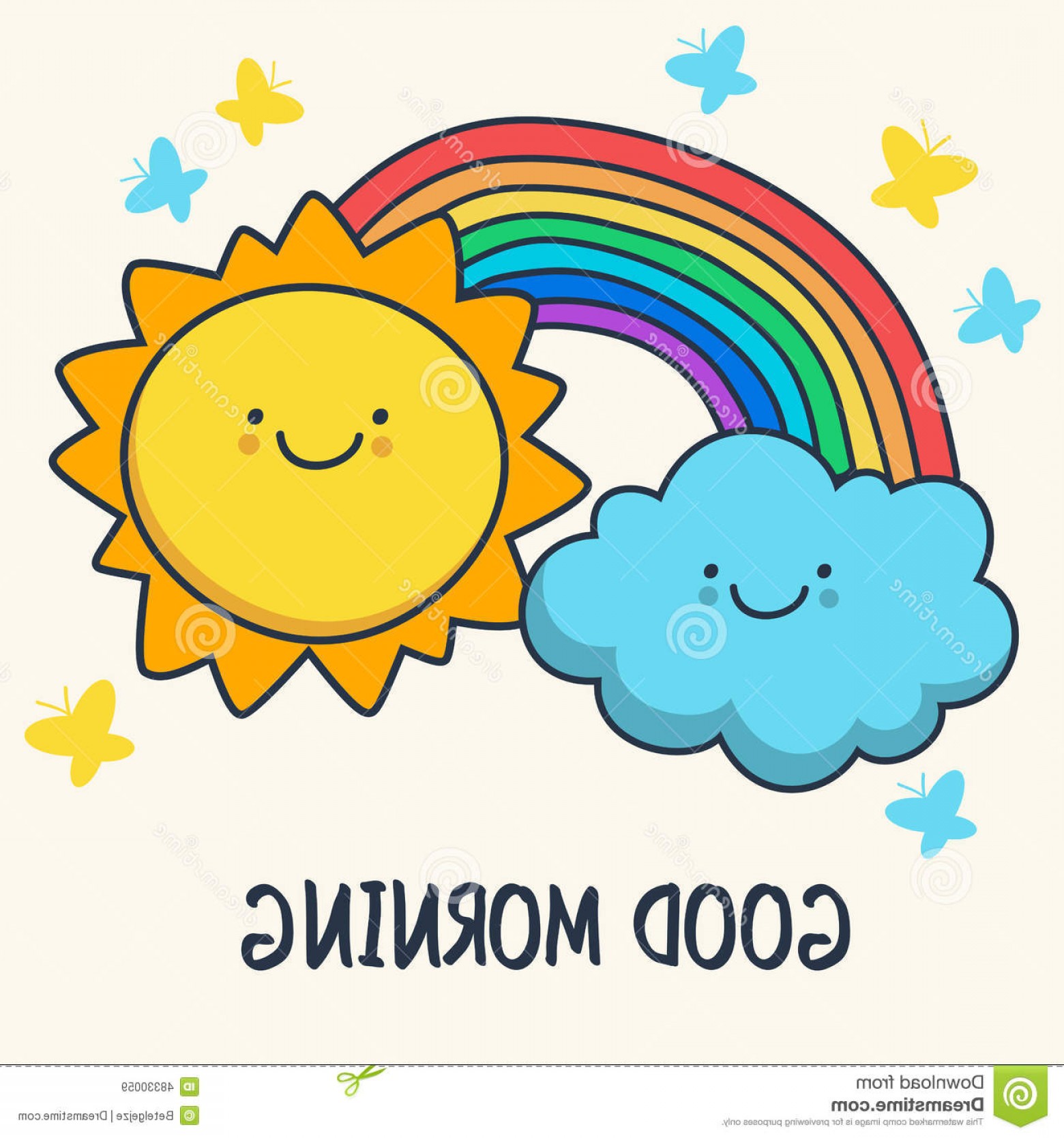1560x1668 Royalty Free Stock Image Cloud Sun Rainbow Vector Illustration