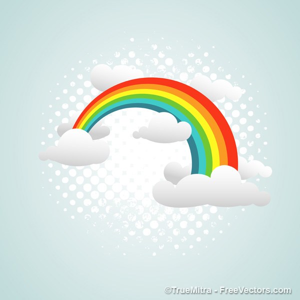 Download Free Vector Rainbow Vector Illustration 600x601 Download Free Vector Rainbow Vector Illustration