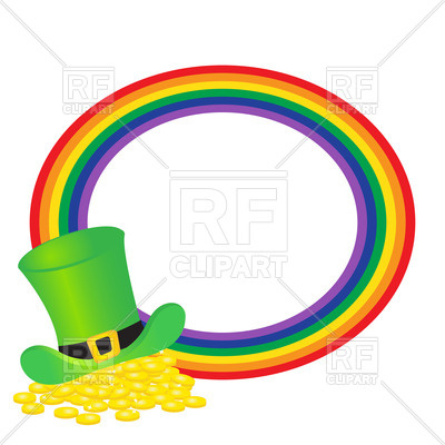 Hat Of Leprechauns Gold And Round Rainbow Vector Image Of Borders 400x400 Hat Of Leprechauns Gold And Round Rainbow Vector Image Of Borders