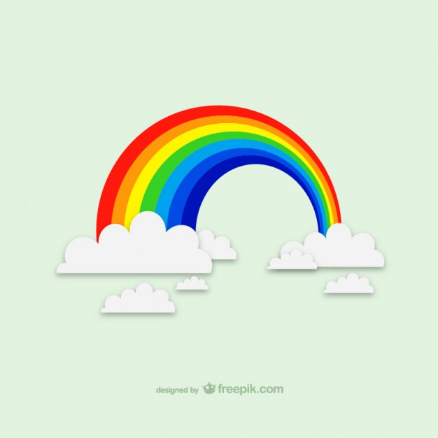Rainbow Over The Clouds Vector Free Download 626x626 Rainbow Over The Clouds Vector Free Download