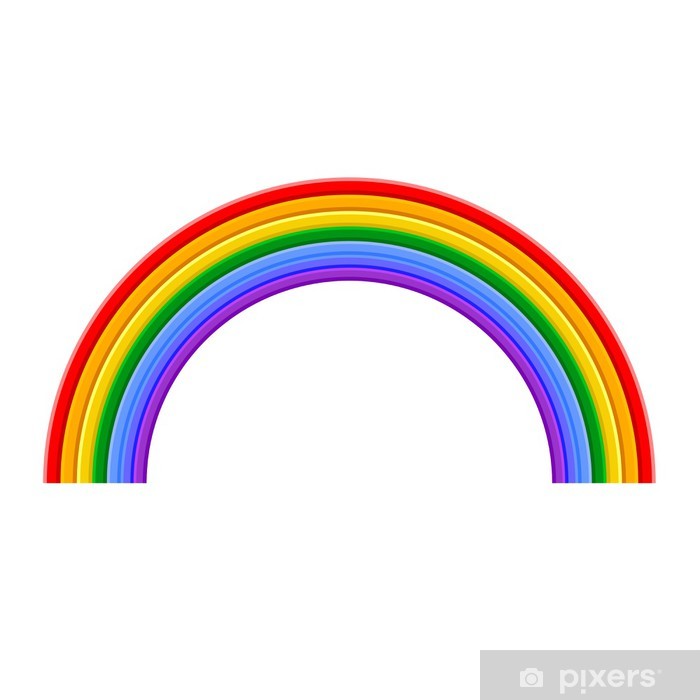 Colorful Rainbow Vector Illustration Poster 700x700 Colorful Rainbow Vector Illustration Poster