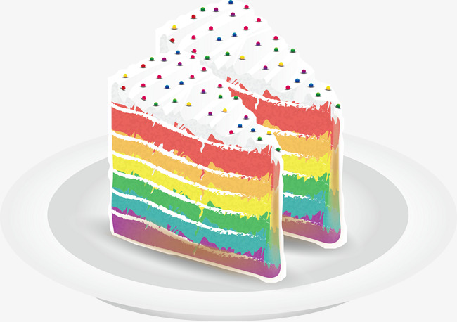 650x458 Download Free Png A Rainbow Cake, Rainbow Vector, Cake Vector