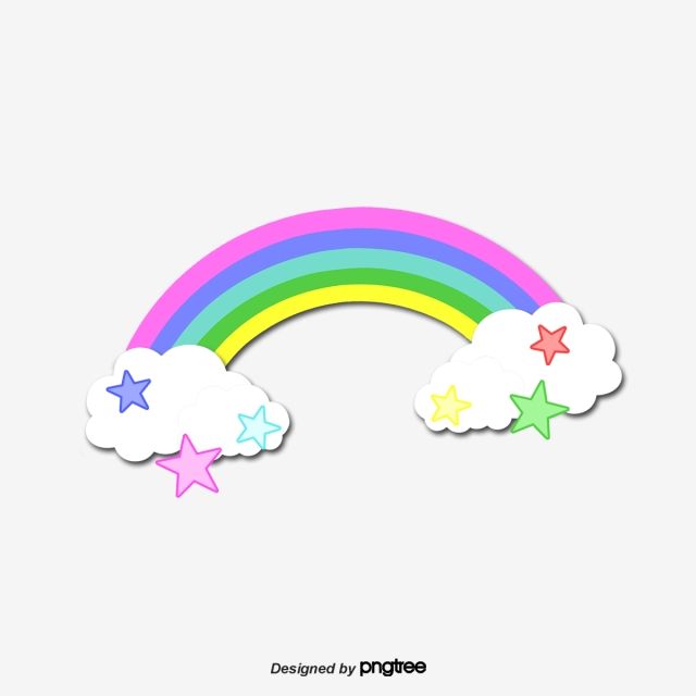 640x640 Rainbow And Stars, Vector, Rainbow, Star Png And Vector