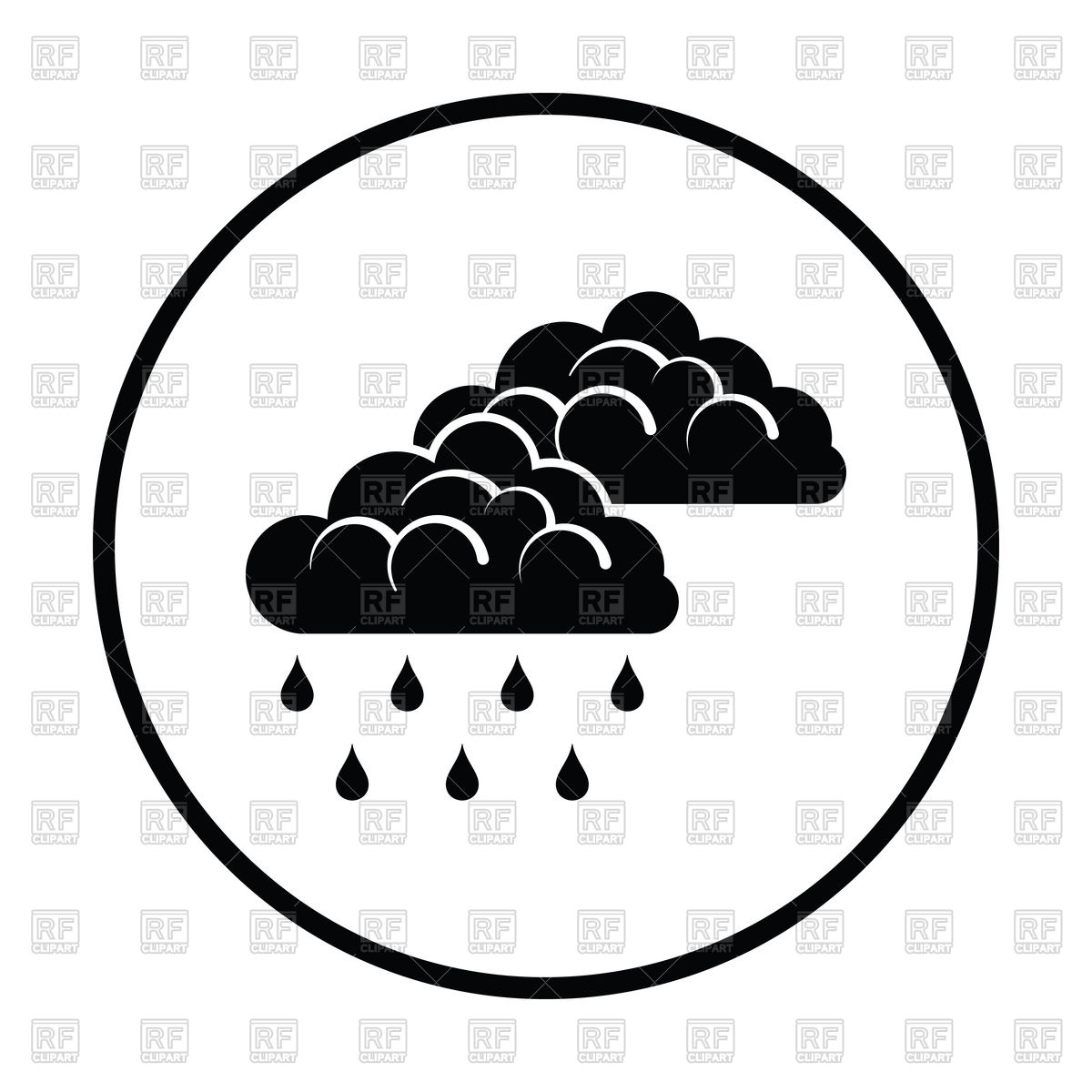 Ran, Cloud With Raindrop Vector Image Of Icons And Emblems 1200x1200 Ran, Cloud With Raindrop Vector Image Of Icons And Emblems