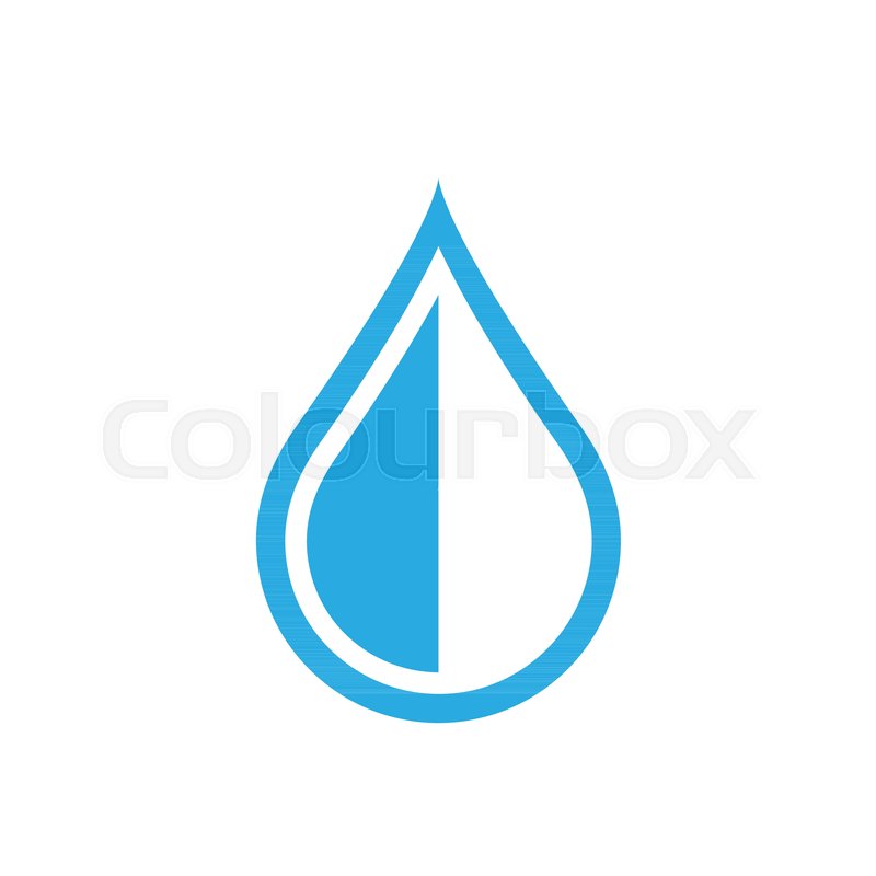 Water Drop Icon In Flat Style Stock Vector Colourbox 800x800 Water Drop Icon In Flat Style Stock Vector Colourbox