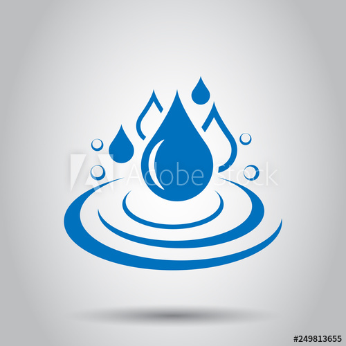 Water Drop Icon In Flat Style Raindrop Vector Illustration 500x500 Water Drop Icon In Flat Style Raindrop Vector Illustration