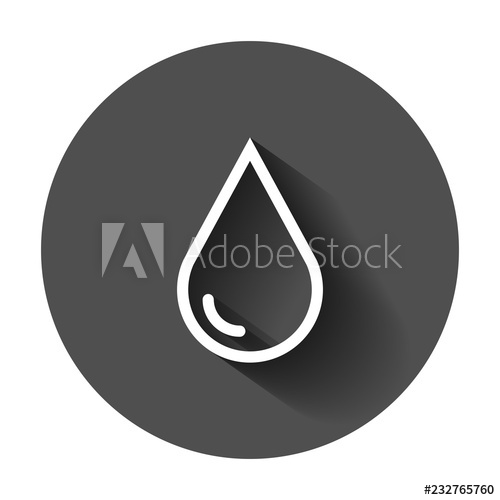Water Drop Icon In Flat Style Raindrop Vector Illustration 500x500 Water Drop Icon In Flat Style Raindrop Vector Illustration