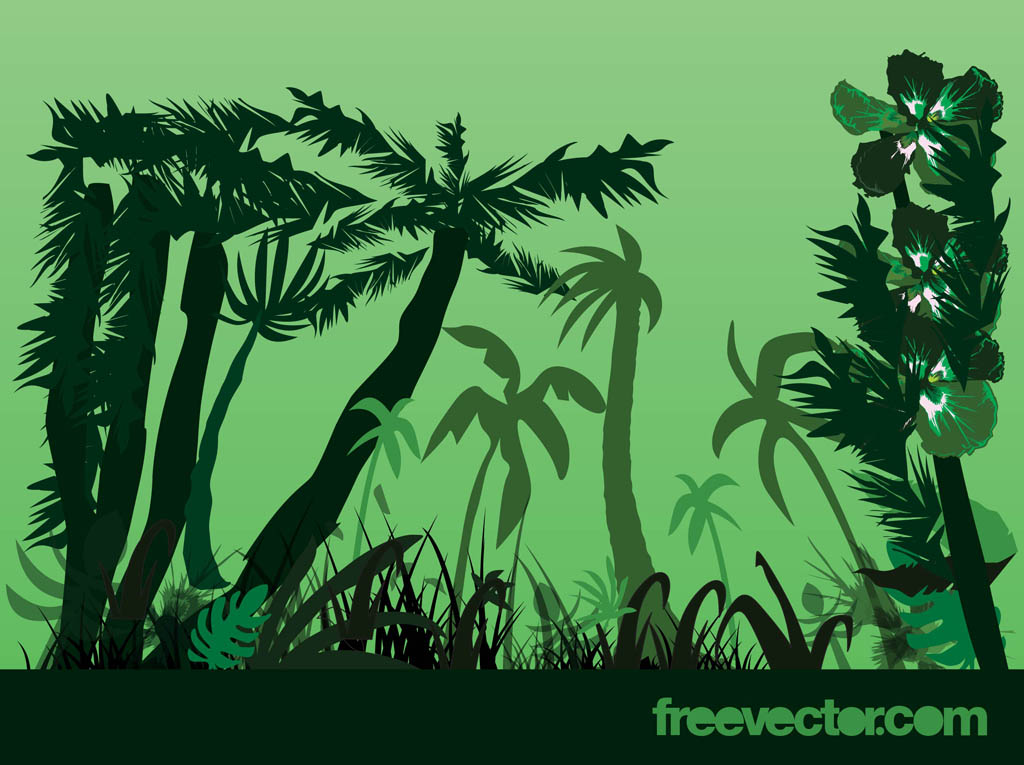 1024x765 Jungle Plants Vector Free Vectors Ui Download