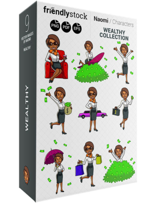 324x418 A Black Woman Under An Umbrella While Raining Money