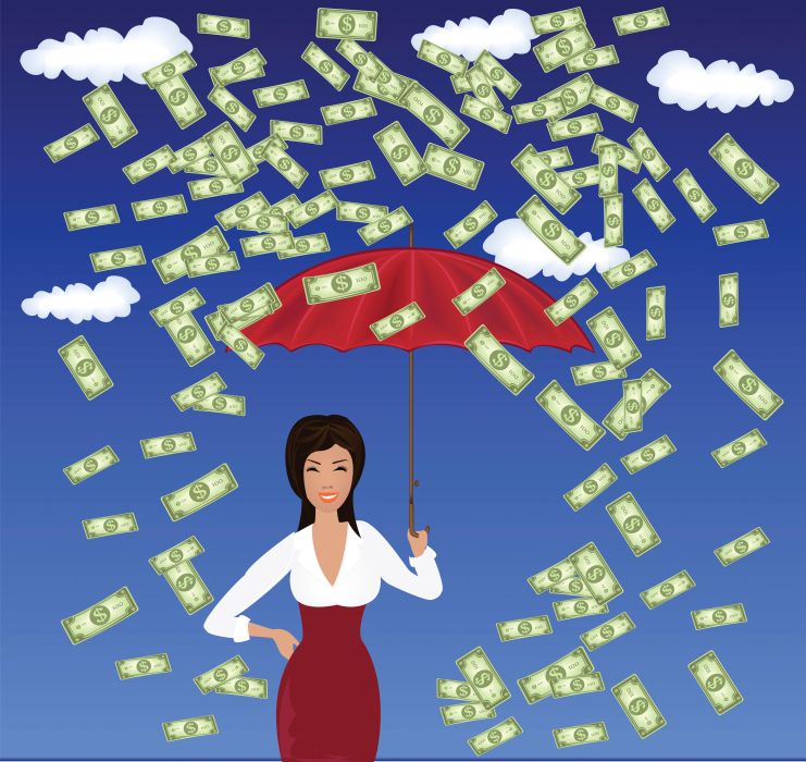 741x700 Grab This Free Vector Art! It's Raining Money