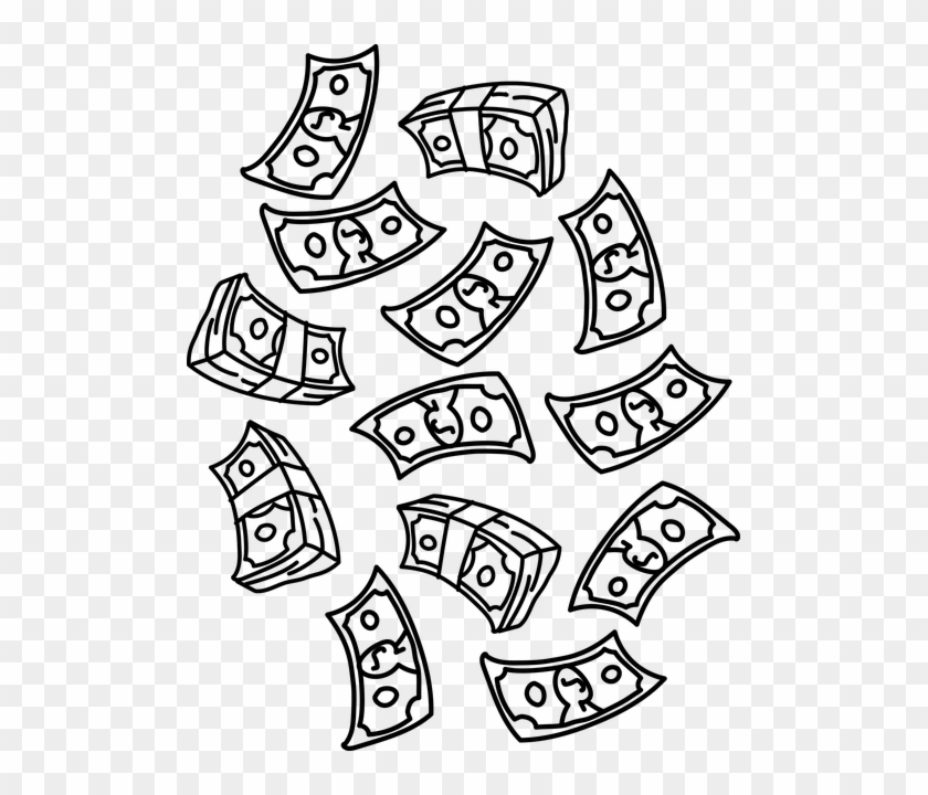 840x720 Money Dollars Raining Falling Free Vector Graphic