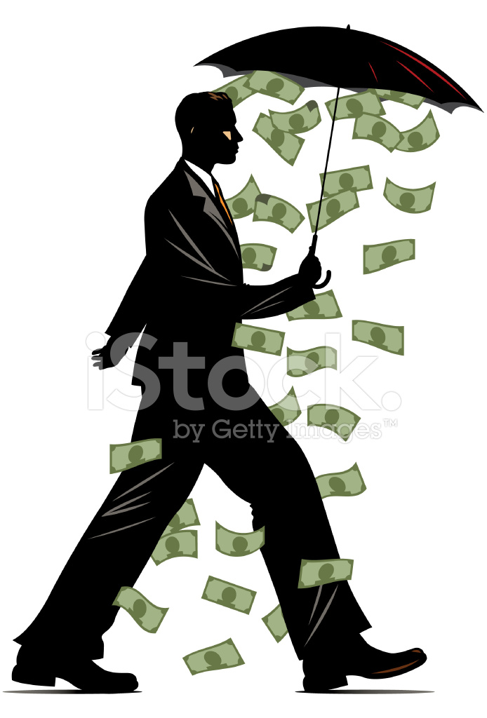 694x1024 Raining Money Stock Vector