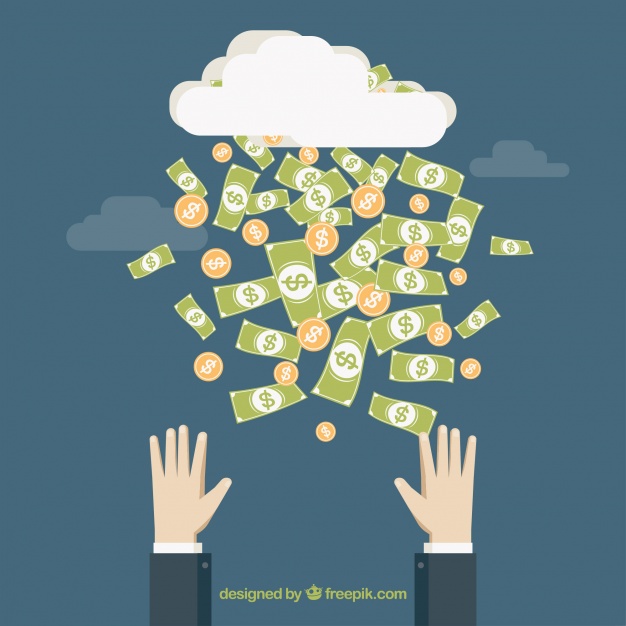 626x626 Raining Money Background Vector Free Download