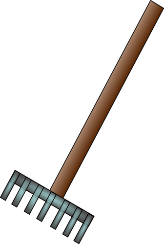 336x500 Metal Hand Rake Vector Drawing