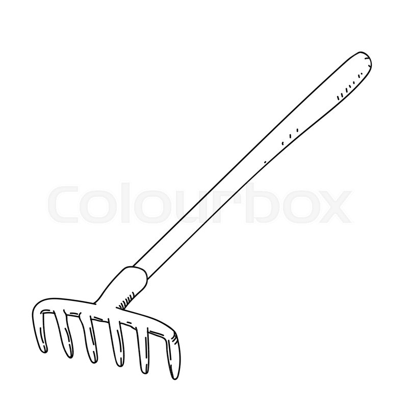 800x800 Rake Isolated On White Background, Stock Vector Colourbox
