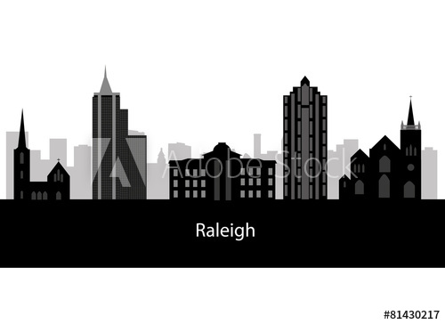 Raleigh Skyline Vector