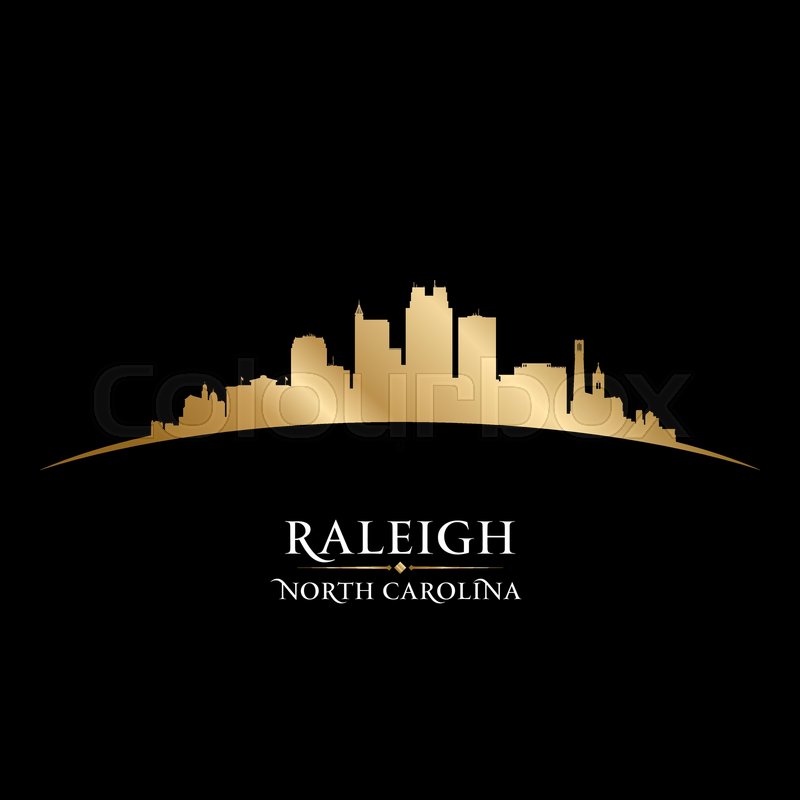 800x800 Raleigh North Carolina City Skyline Stock Vector Colourbox