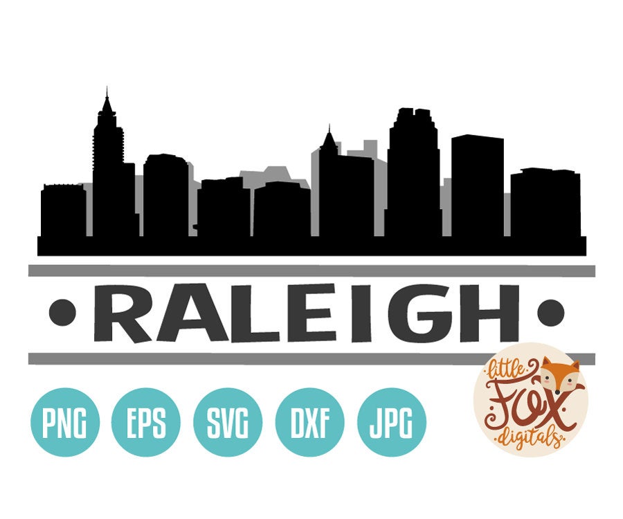 900x750 Vector Raleigh North Carolina Usa Skyline City Etsy