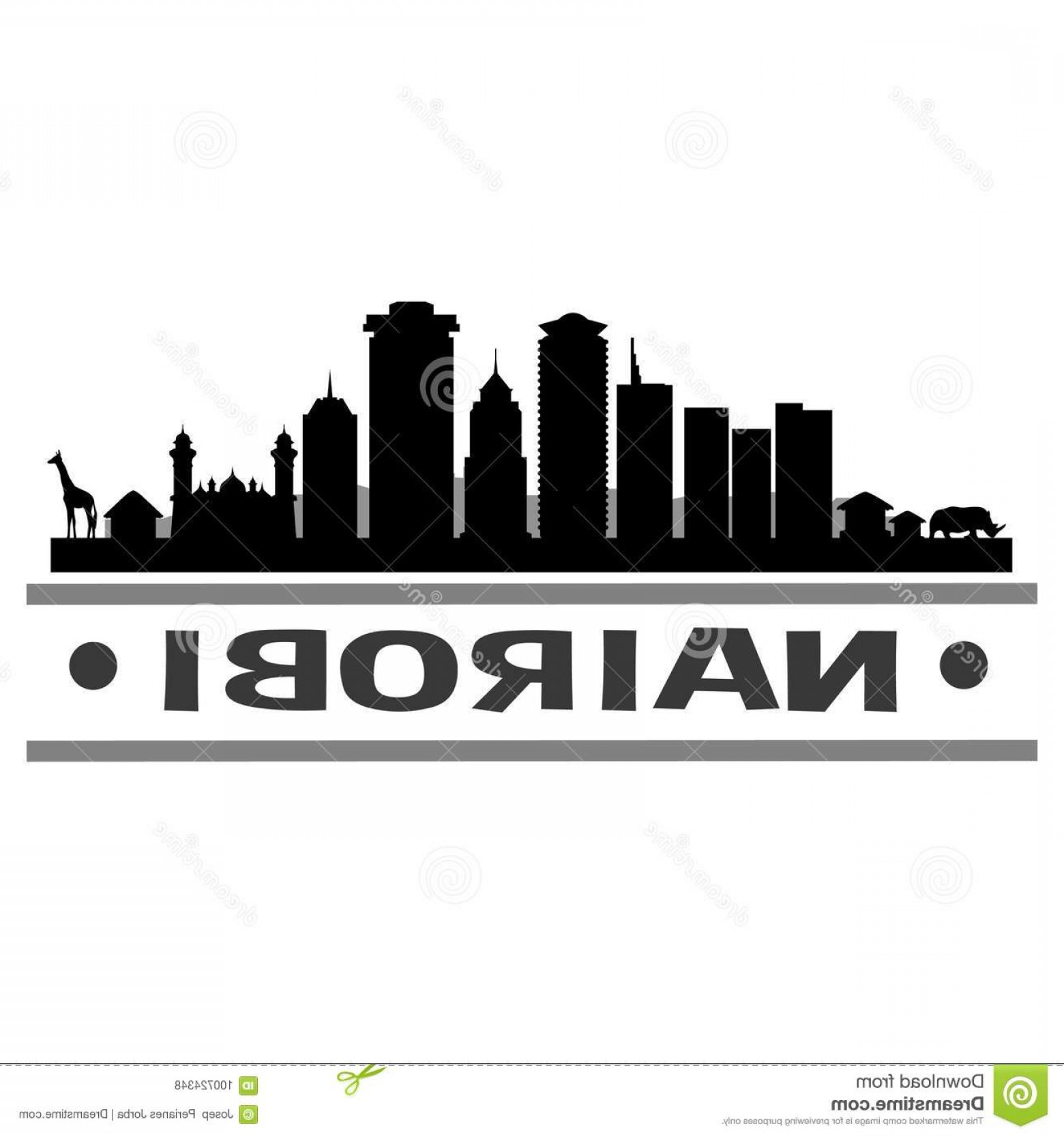 1560x1668 Skyline Nairobi Emblematic Buildings Nairobi City Icon Vector Art