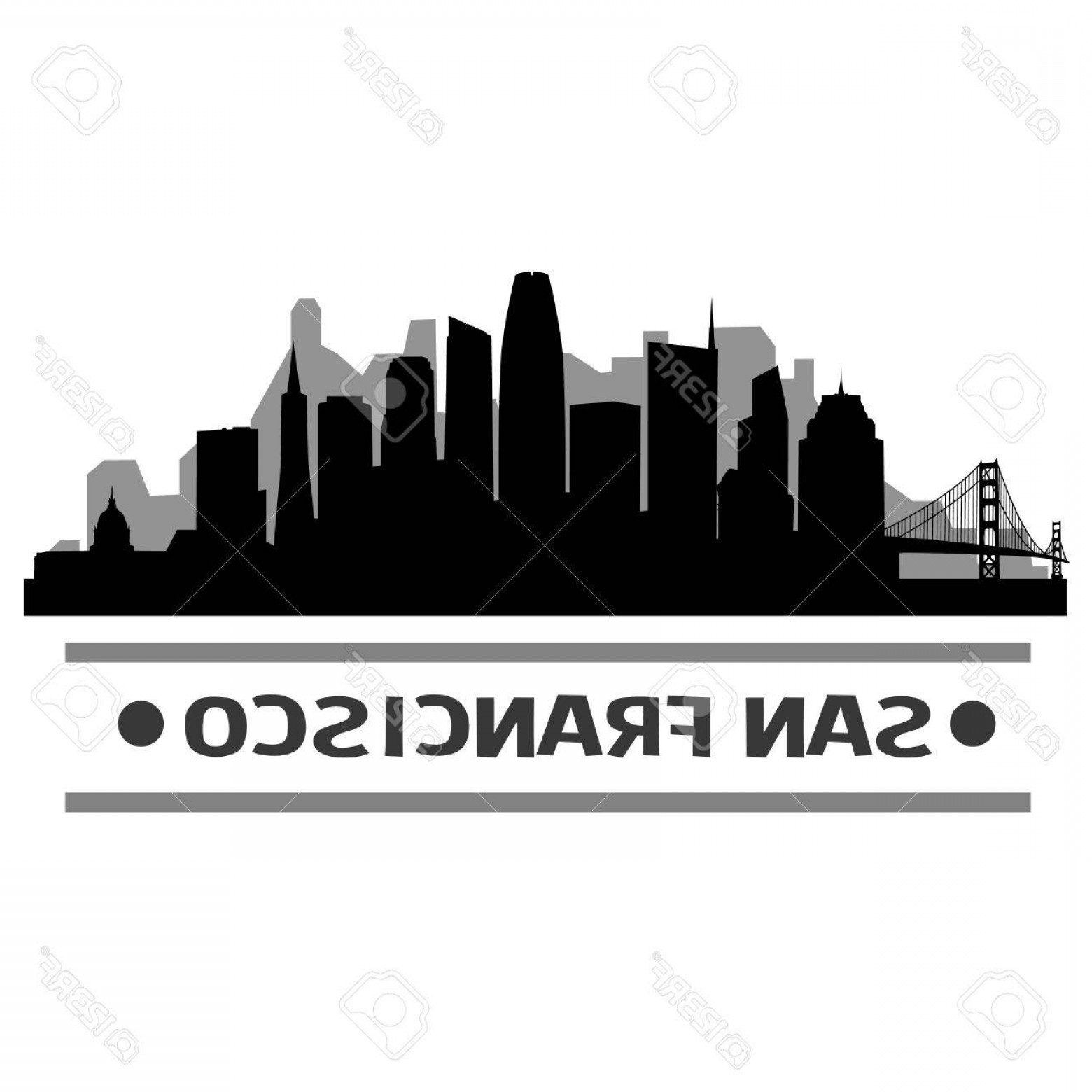 1560x1560 Photostock Vector San Francisco City Skyline Vector Art Design