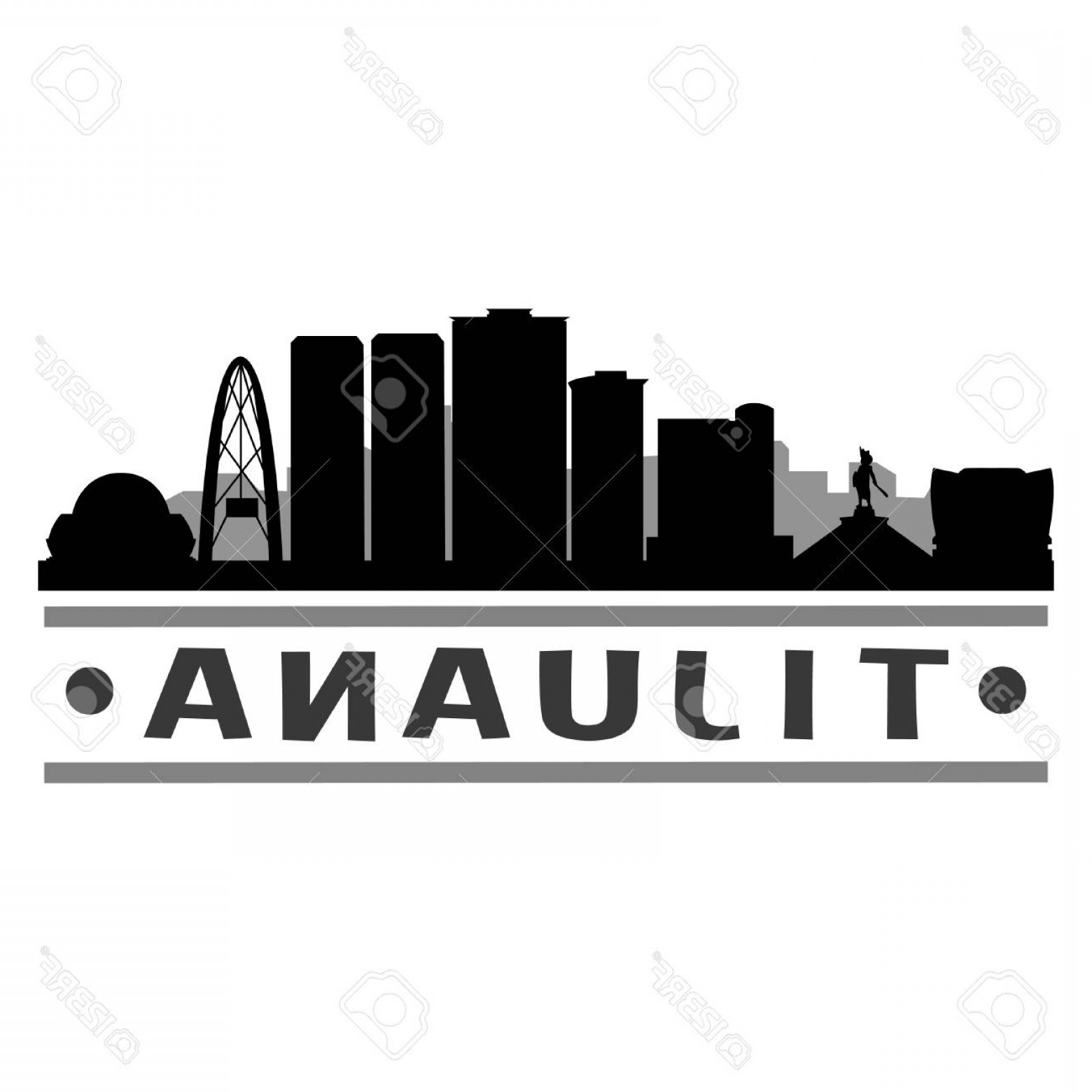 1560x1560 Photostock Vector Tijuana Mexico Icon Vector Art Design Skyline