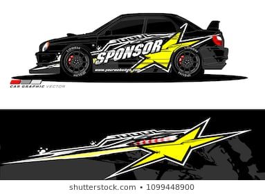 383x280 Rally Car Vector Livery Abstract Lines For Vehicle Wrap Designs