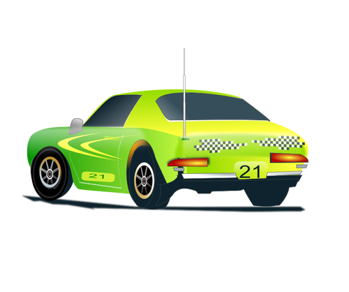 500x418 Rally Car Vector Illustration