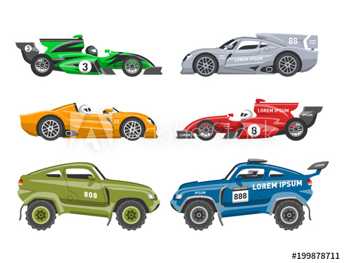 500x383 Sport Race Car Vector Speed Automobile And Offroad Rally Car