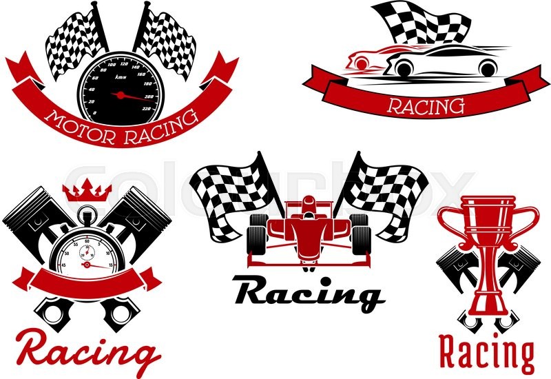800x550 Auto Racing Sporting Icons Of Sports Stock Vector Colourbox