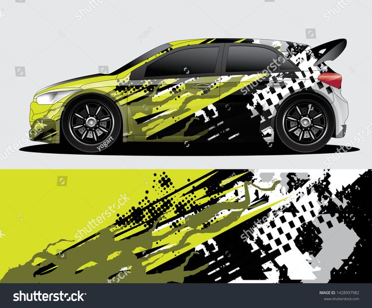 736x609 Vector Car Rally Car Decal Graphic Wrap Vector, Abstract