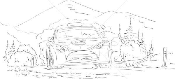 600x271 Rally Car Vector Illustration Pavel Bortel