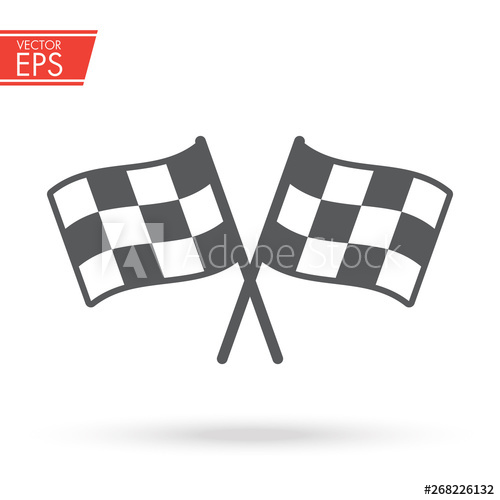 500x500 Checkered Racing Flag Icon Starting Flag Auto And Moto Racing