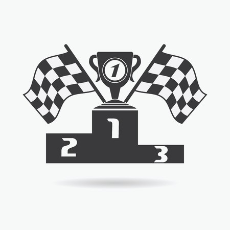 450x450 Flag Icon Checkered Or Racing Flags First Place Prize Cup