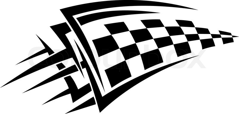 800x383 Tattoo With Racing Flag For Sports Stock Vector Colourbox