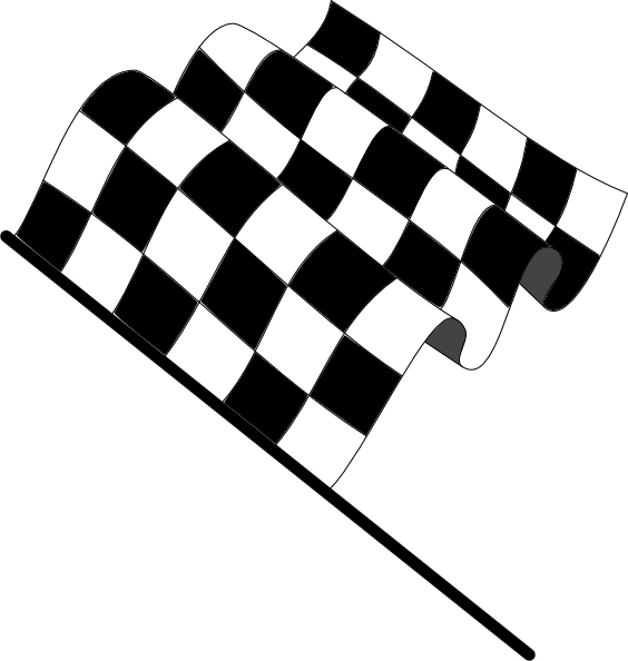 564x594 Wavy Checkered Flag Clip Art