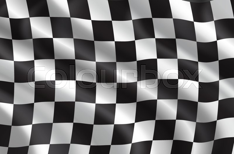 800x527 Car Races Or Auto Rally Flag Stock Vector Colourbox
