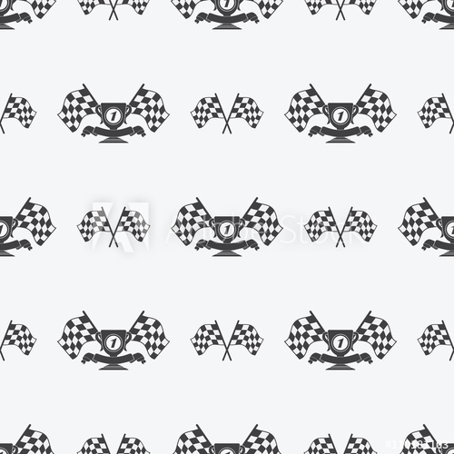 500x500 Checkered Flag Or Racing Flags Icon Seamless Pattern First Place