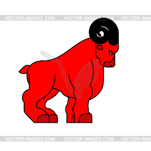300x300 Red Ram Horned Sheep Farm Animal