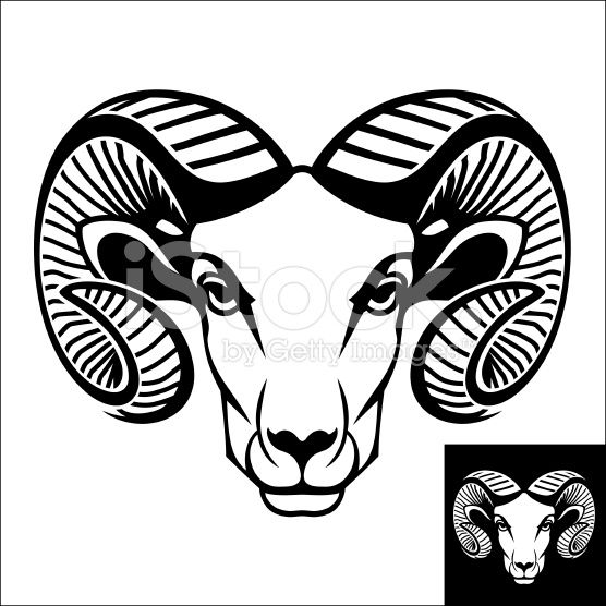 556x556 This Is A Ram Head Logo Or Icon In Black And White This Is Vector