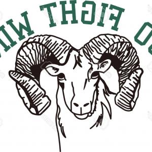 300x300 Photostock Vector A Ram Animal Sports Mascot Breaking Through