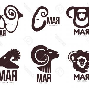 300x300 Stock Illustration Ram Head Drawing Line Work Vector Use Image