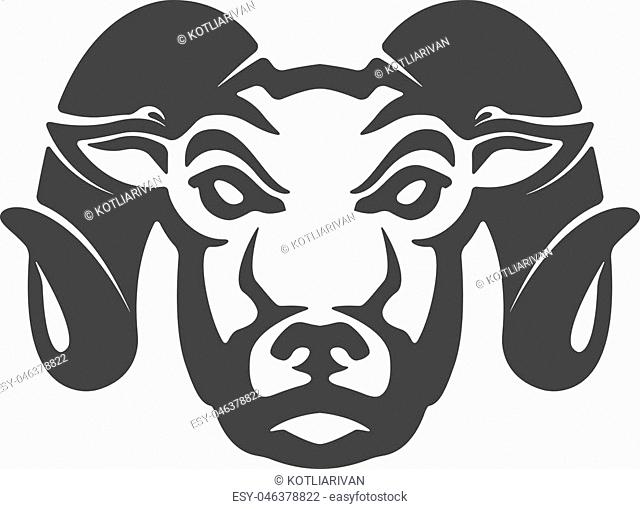 640x509 Vector Illustration Of Ram Head Mascot Stock Photos And Images