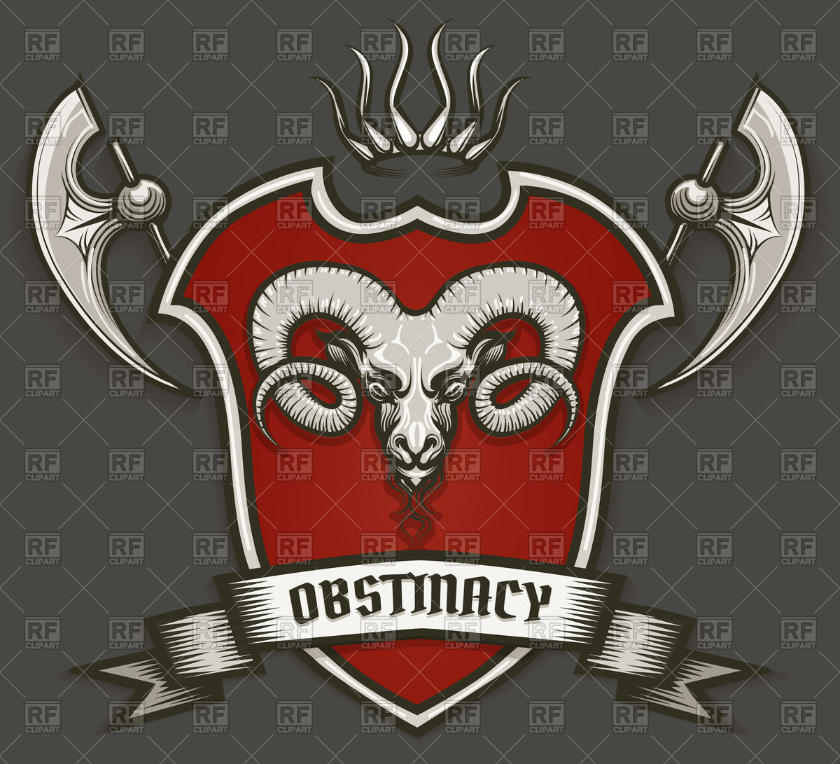 1200x1091 Coat Of Arms With Ram Head Vector Image Of Heraldry