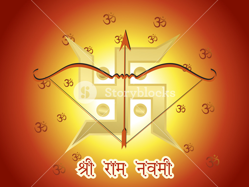 1000x750 Vector Ramnavami Background Royalty Free Stock Image