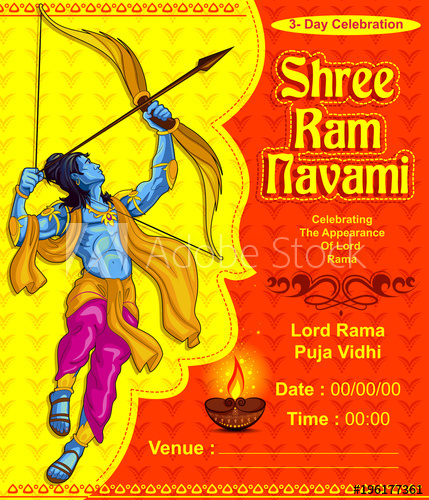 429x500 Illustration For Lord Ram Navami Festival Poster