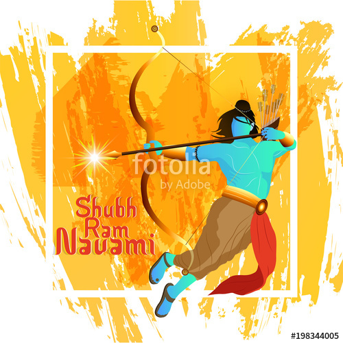 500x500 Nice And Beautiful Abstract, Banner Or Poster For Ram Navami